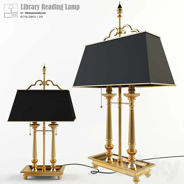 Library Reading Lamp 3D Model