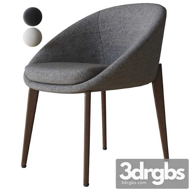 Lido Dining Chair Minotti 3D Model Free