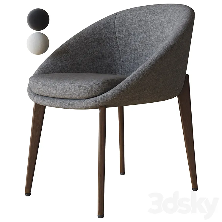 lido dining chair minotti 3D Model Free