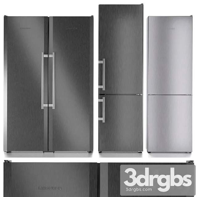 Liebherr Refrigerator Set 4 3D Model Free