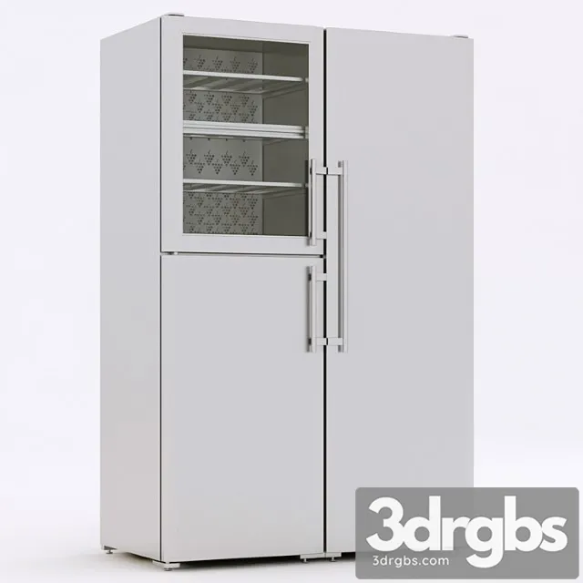 Liebherr Refrigerator Side By Side Sbes 7165 3D Model Free