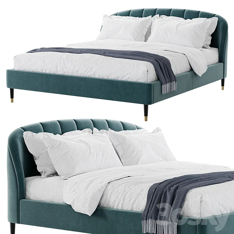 Life Interiors / Mabel King Bed 3D Model Free