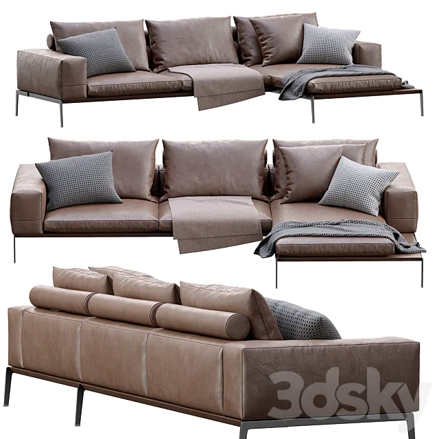 Lifesteel Sofa By Flexform 3D Model