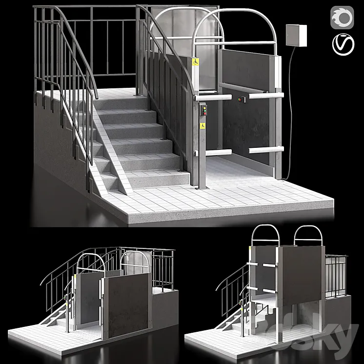 Lift for the disabled 3D Model Free