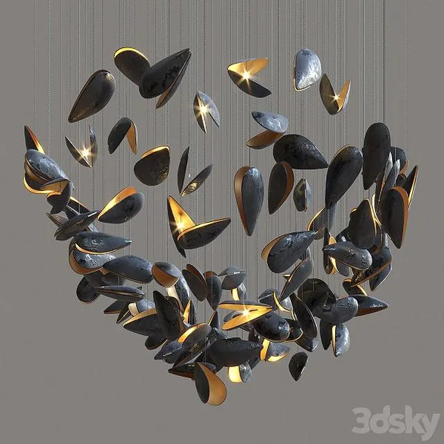 Light composition Vargov Design – Mussel 3D Model
