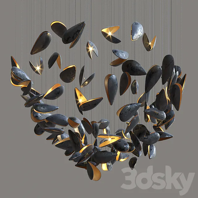 Light composition Vargov Design - Mussel 3D Model