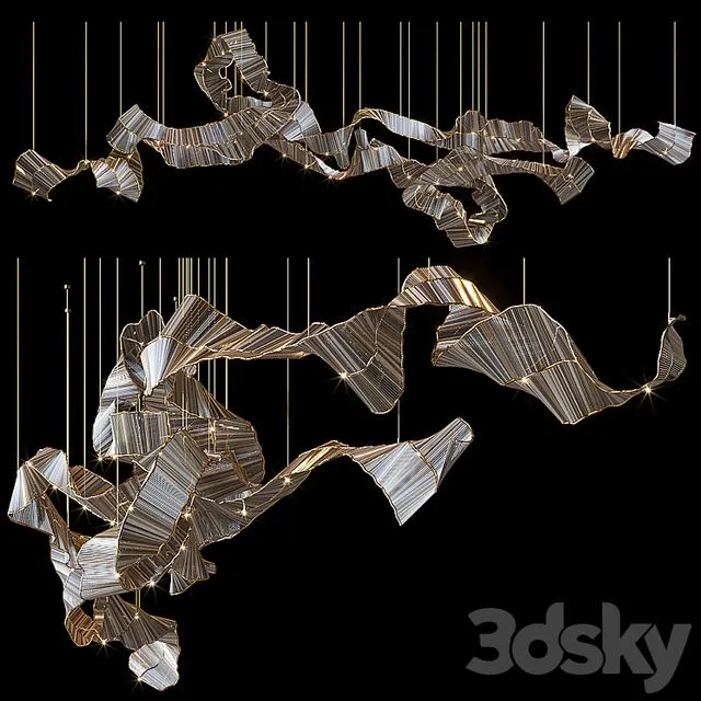 Light composition Vargov Design - Ribbon 3D Model