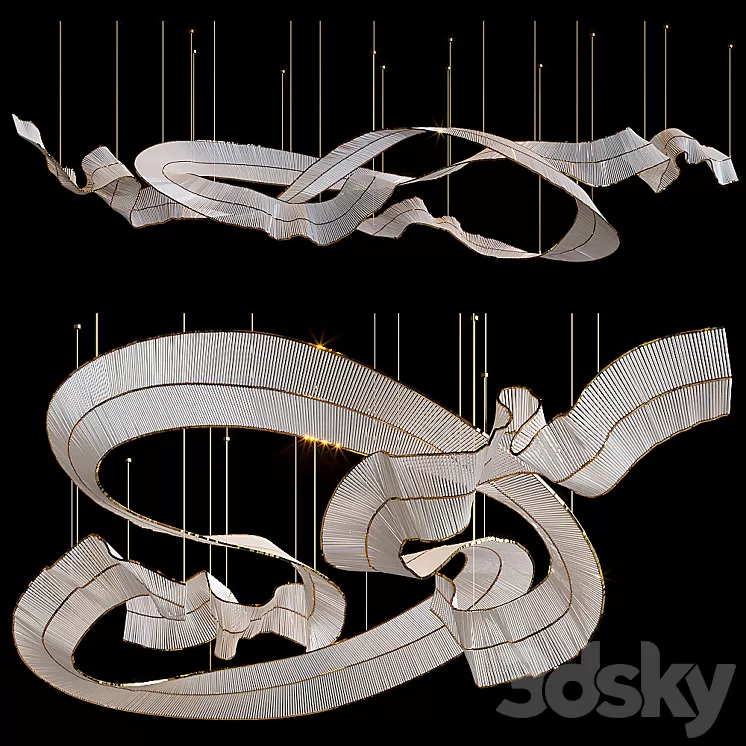 Light composition Vargov Design - Ribbon 3D Model
