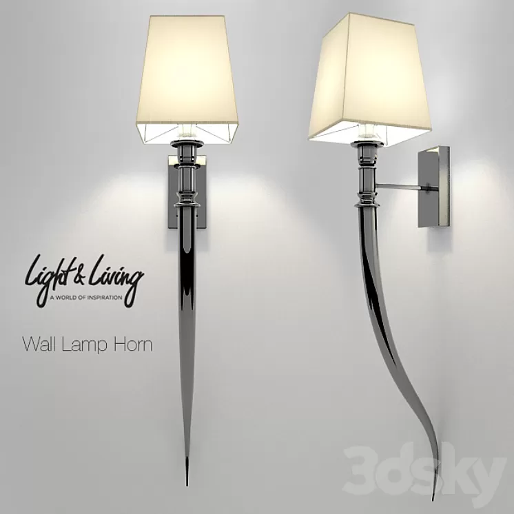 LIGHT LIVING WALL LAMP 72CM HORN LARGE 3D Model