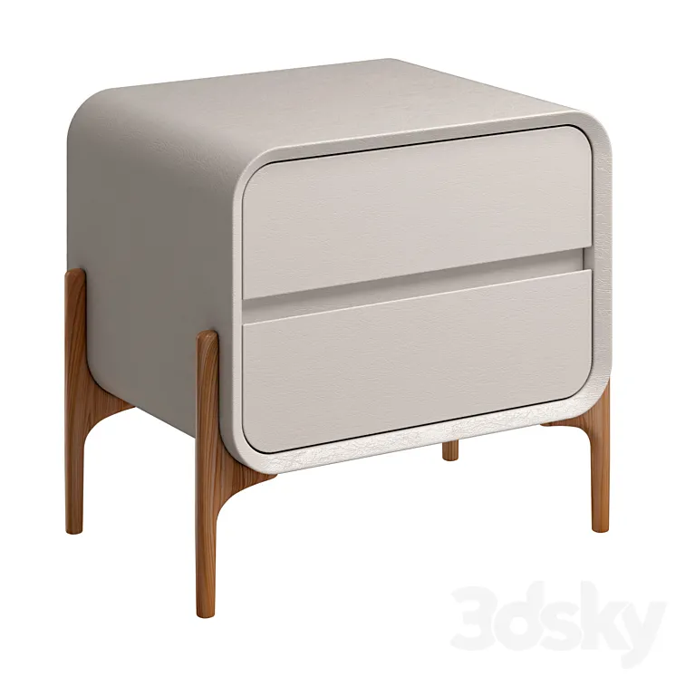 Light luxury bedside table 3D Model Free Download