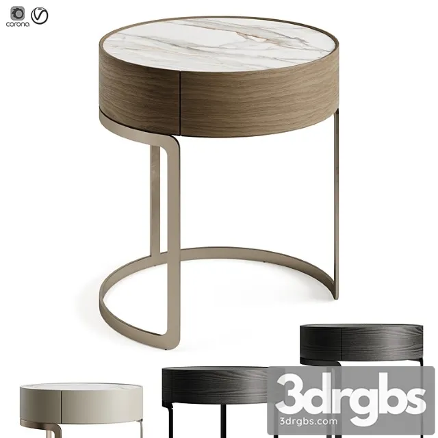 Light Luxury Circle Marble Bedside Gg42 3D Model Free