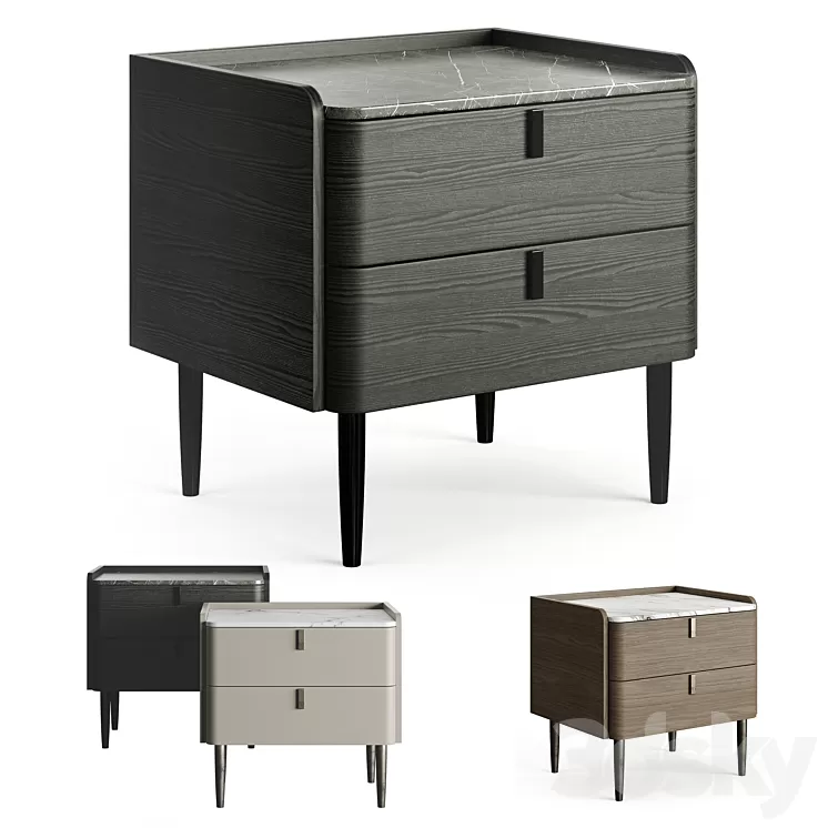 Light Luxury Marble Bedside GG41 3D Model Free