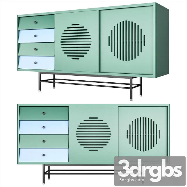 Light luxury modern sideboard 2 3D Model Free