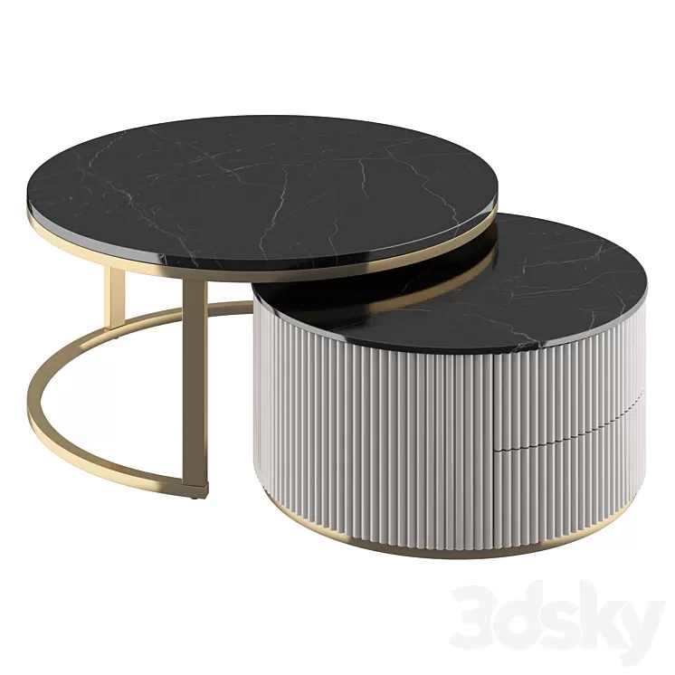 Light Luxury Tea Table 3D Model Free