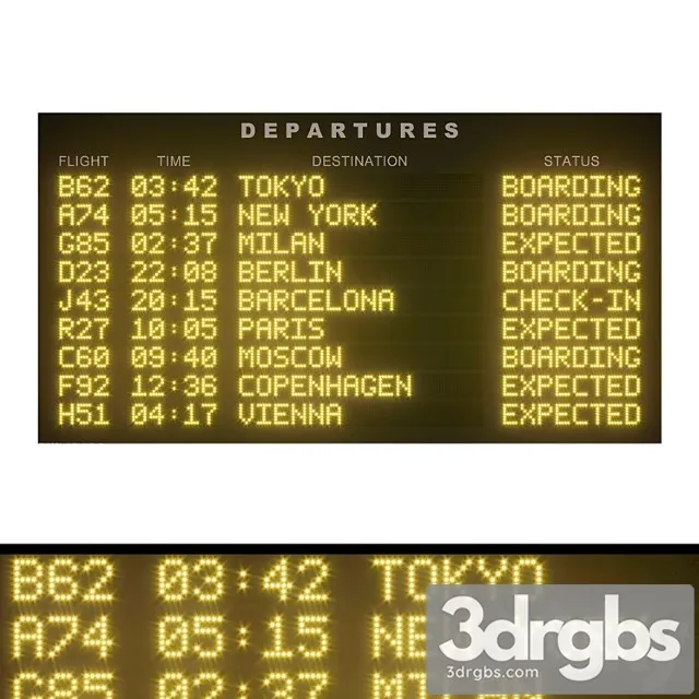 Light modules set 105 3D Model Free