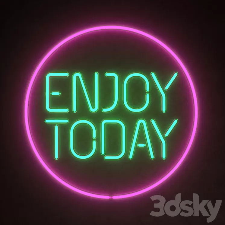 Light modules Set 121 Neon 3D Model Free Download
