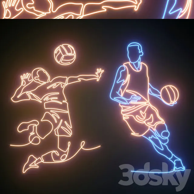 Light modules Set 176 Neon 3D Model