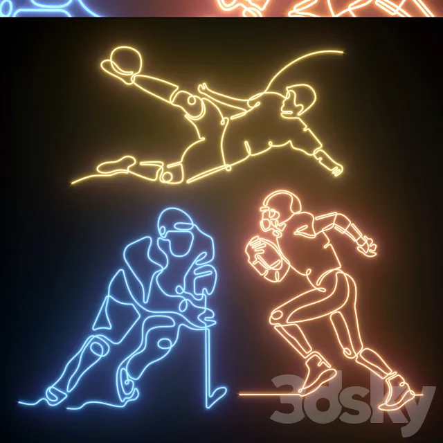 Light modules Set 182 Neon 3D Model