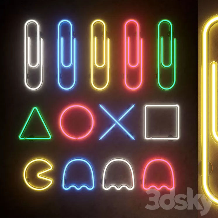 Light modules. Set 35. Neon