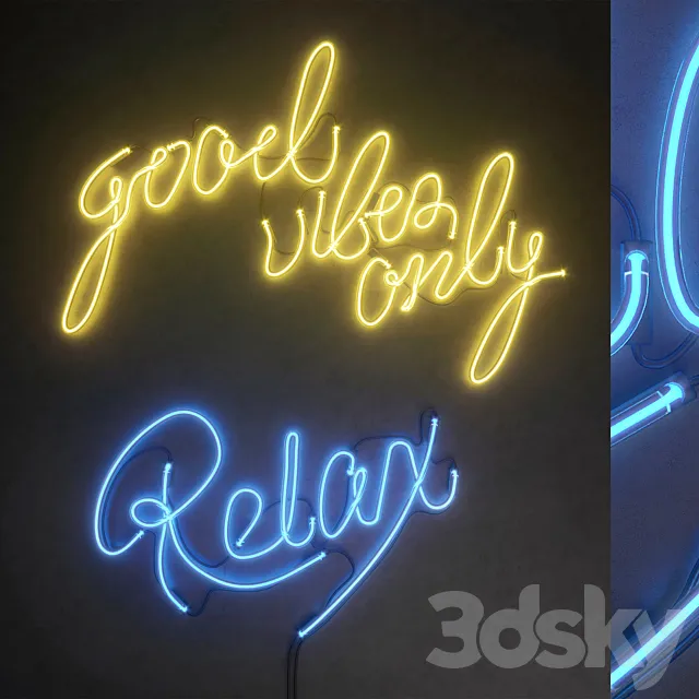 Light modules. Set 38. Neon 3DModel