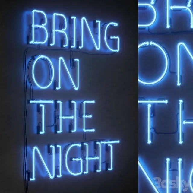 Light modules. Set 41. Neon 3D Model