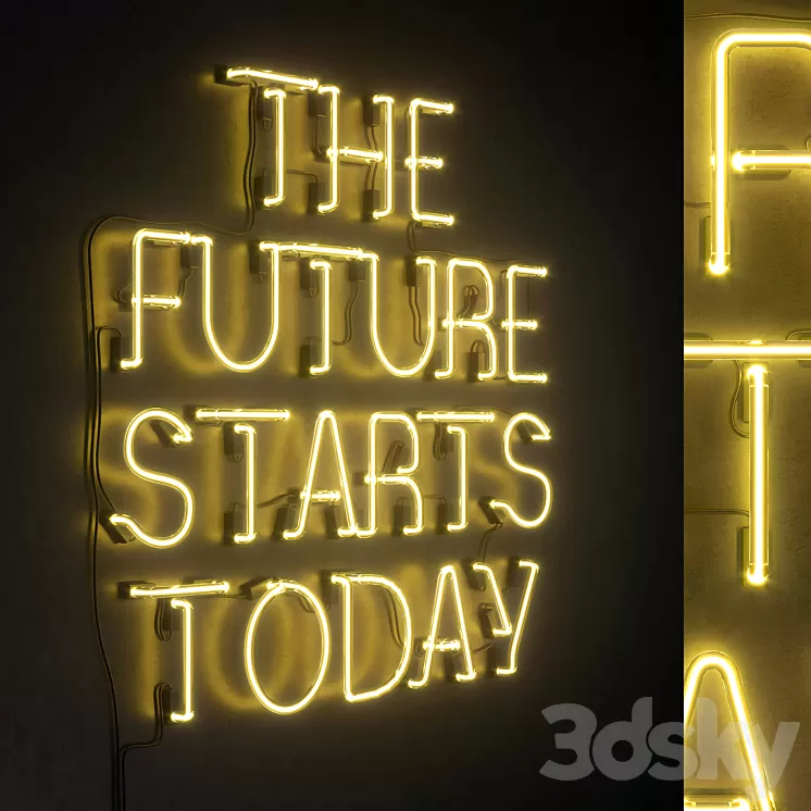 Light modules. Set 55. Neon 3D Model Free Download