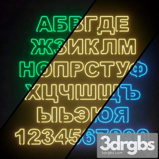 Light Modules Set 81 Neon Alphabet Free Download