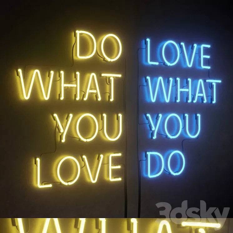 Light modules Set 89 Neon 3D Model Free