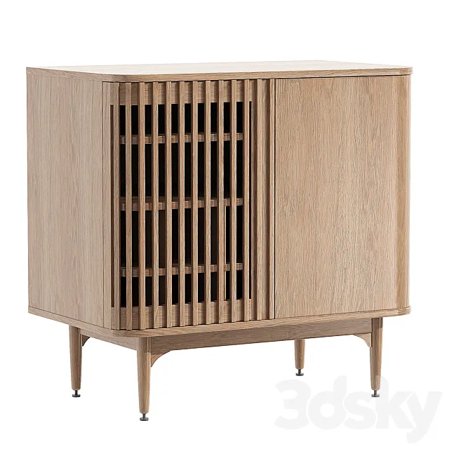 Light Oak Drink Cabinet 3D Model