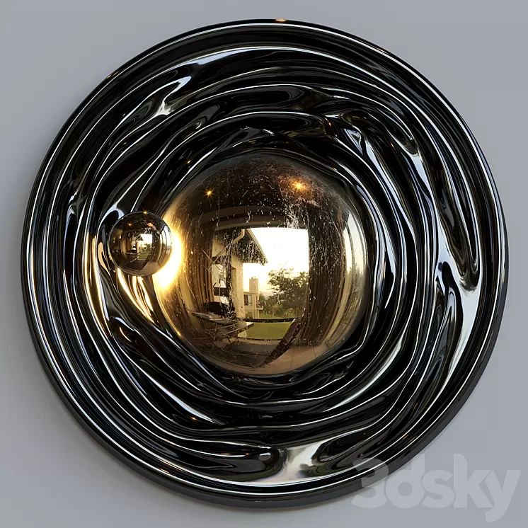 Light sculpture Vargov Design - Black gold (wall) 3D Model Free
