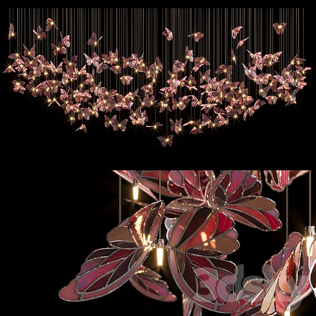 Light stained glass Vargov Design - Butterfly 3DModel