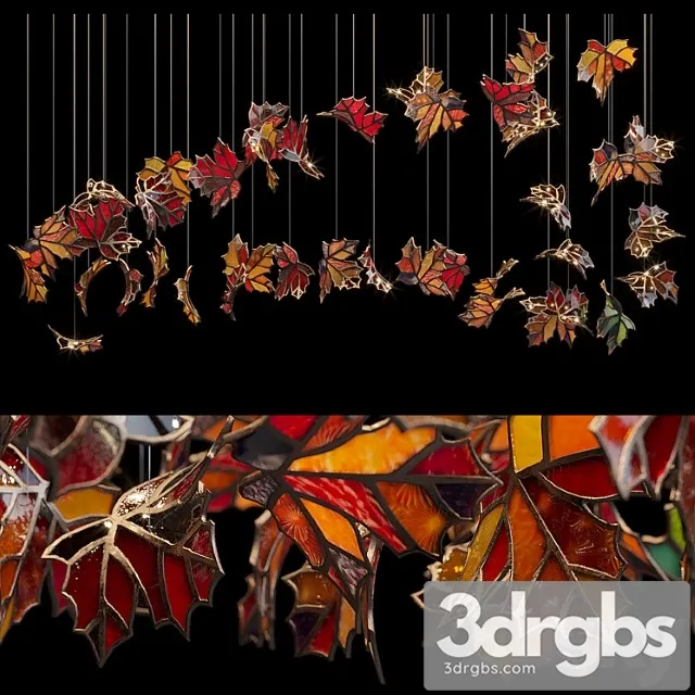 Light stained glass vargov design - golden autumn