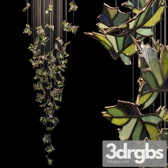 Light Stained Glass Vargov Design Green 3D Model Free