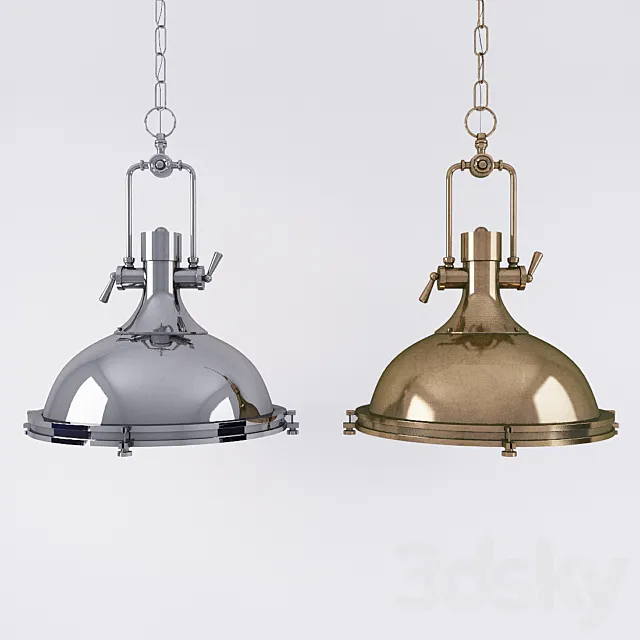 LIGHT T2 CHROME LOFT STEAMPUNK SPOTLIGHT 3DModel