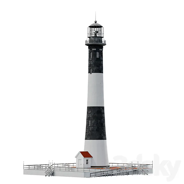 Lighthouse-FireIsland Lighthouse. 3D Model