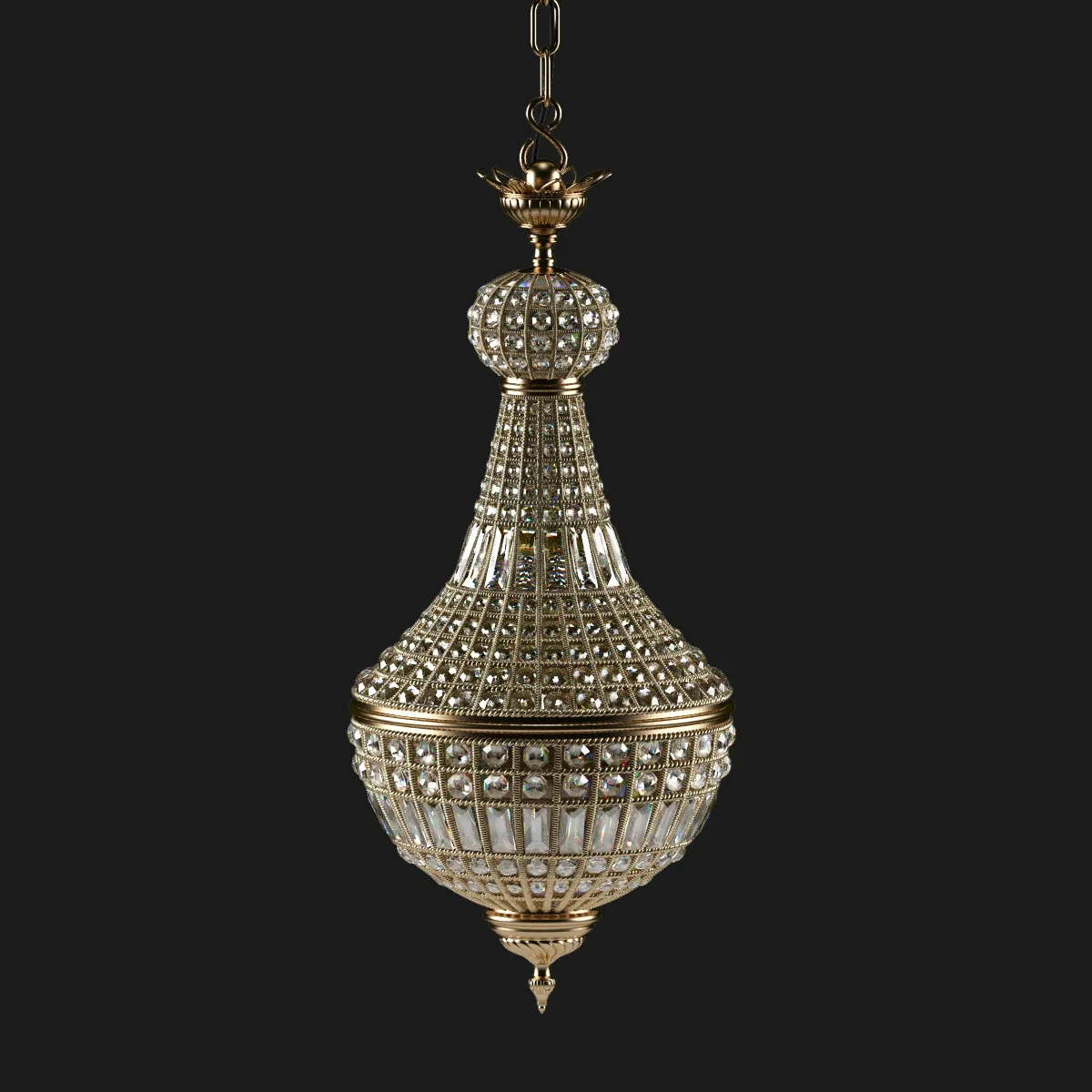 lighting - 19th Crystal Chandelier 3D Model