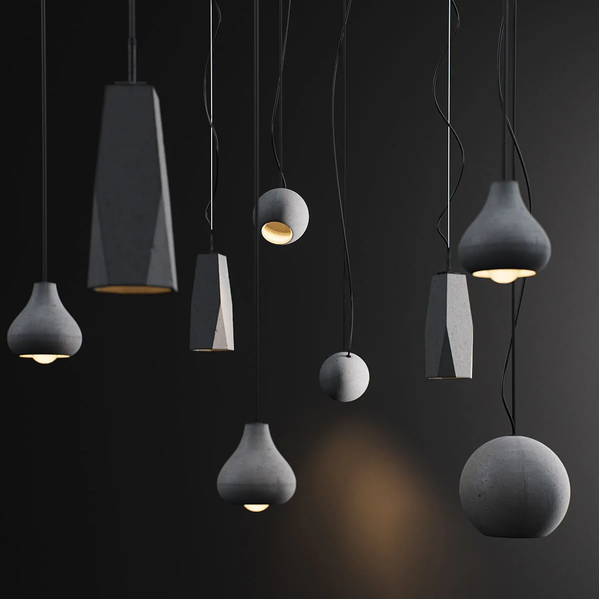 lighting - A set of fixtures Garage Factory 3D Model