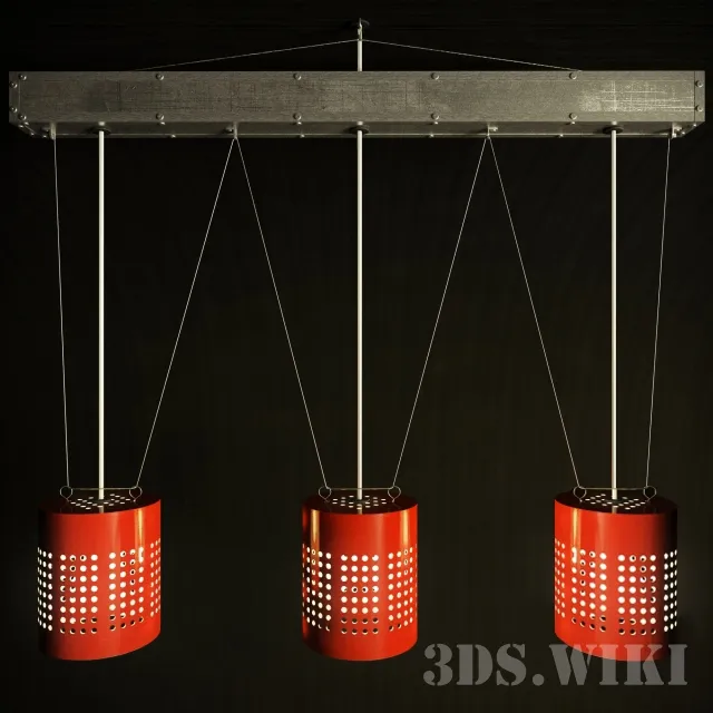 lighting - Airfoil 3L aerodynamic style luminaire 3D Model