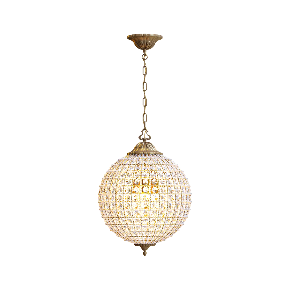lighting - Alcazar crystal chandelier CH054-3-VBN 3D Model