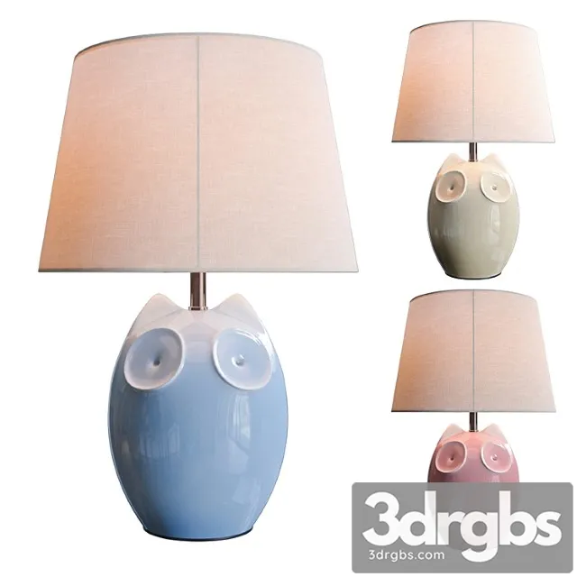 Lighting and interiors - hector owl (blue cream pink) 3D Model Free