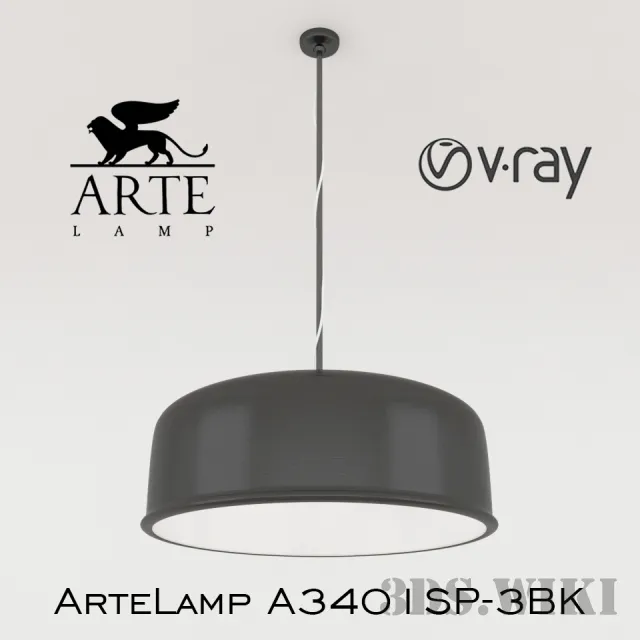 lighting - Arte Lamp A3401SP-3BK 3D Model