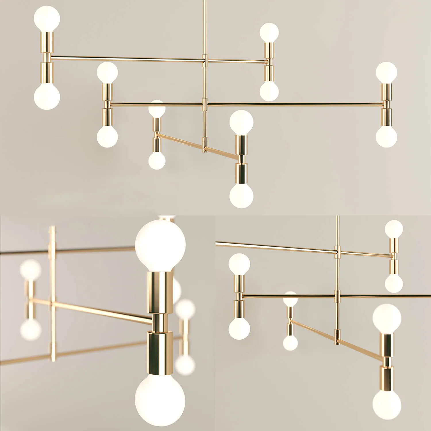 lighting - Atomium ceiling lamp 5 3D Model