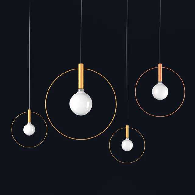 lighting - Aura ceiling lamps 04 3D Model