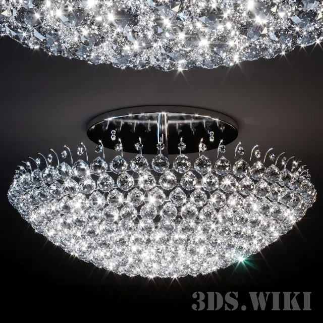 lighting - Beautiful crystal chandelier 3D Model