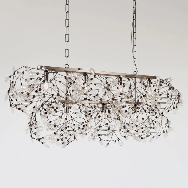 lighting - Bella Crystal Rectangular Chandelier 3D Model