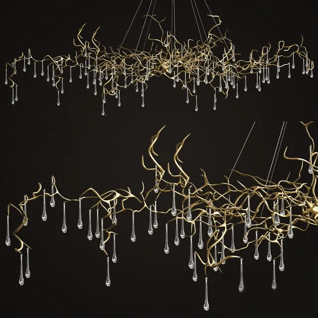 lighting - Bijout Oval Chandelier by Serip Lighting 3D Model