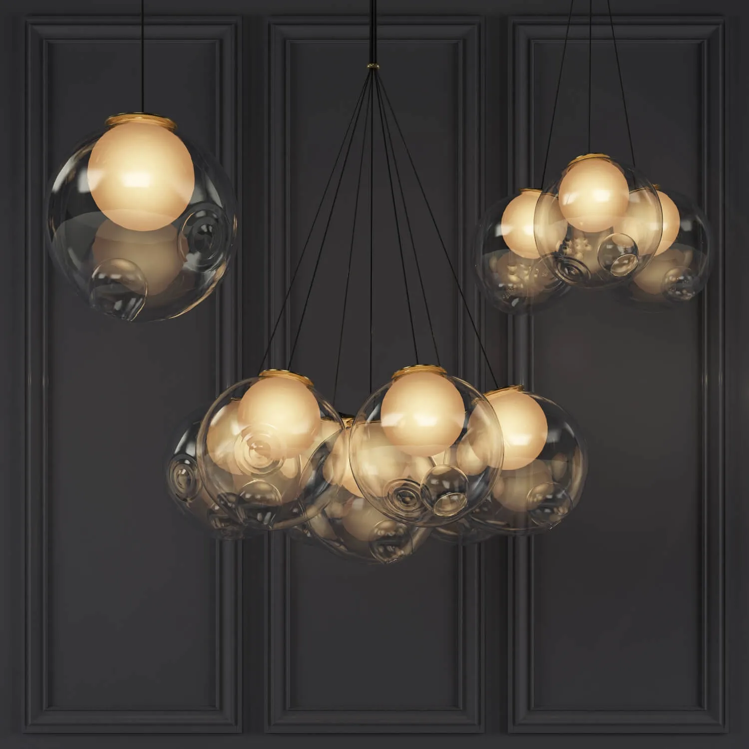 lighting - Bocci Pendant Lamp Set 3D Model