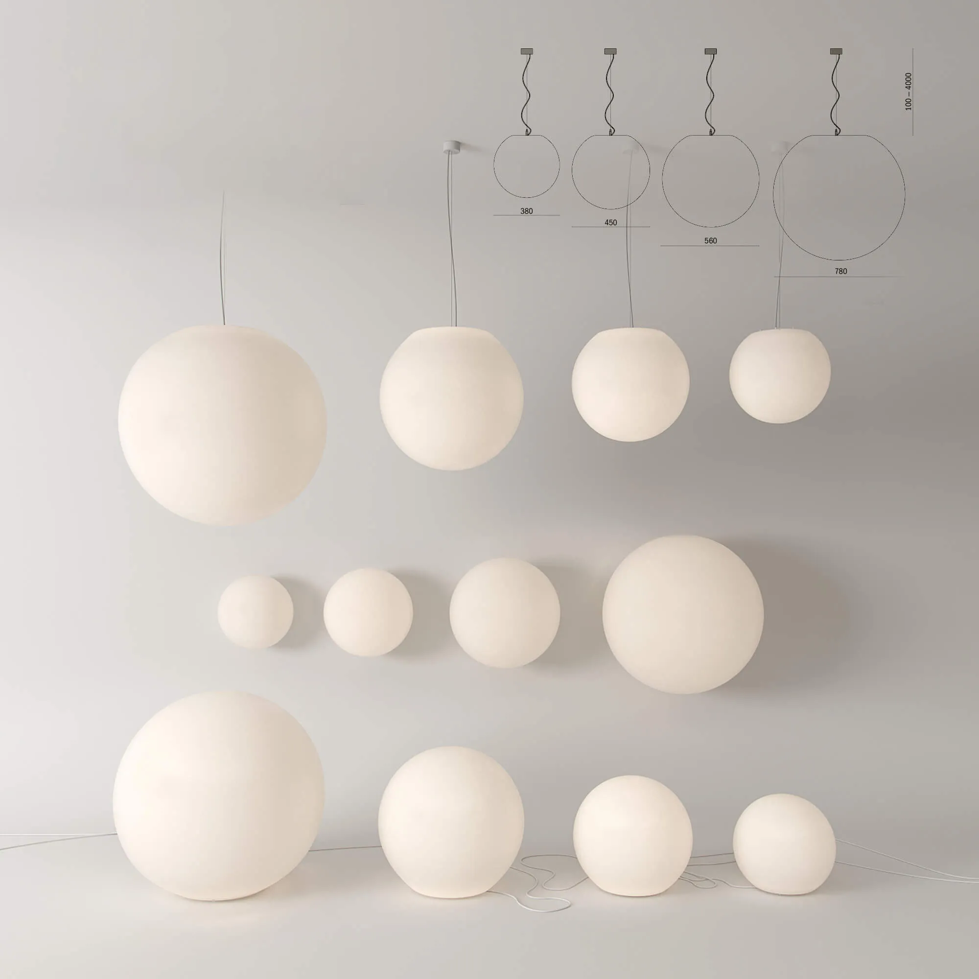 lighting - Bola lamps collection 5 3D Model