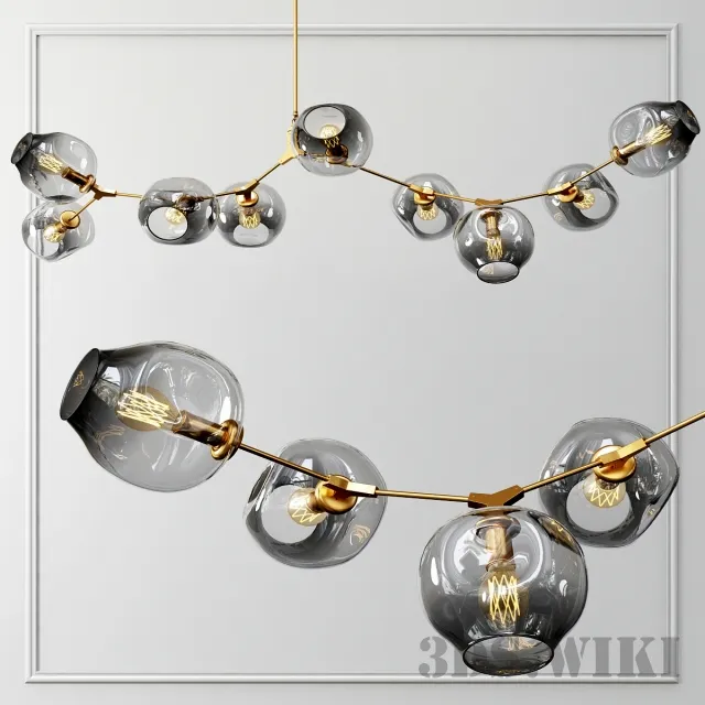 lighting - Branching Bubble - 9 Lights 3D Model