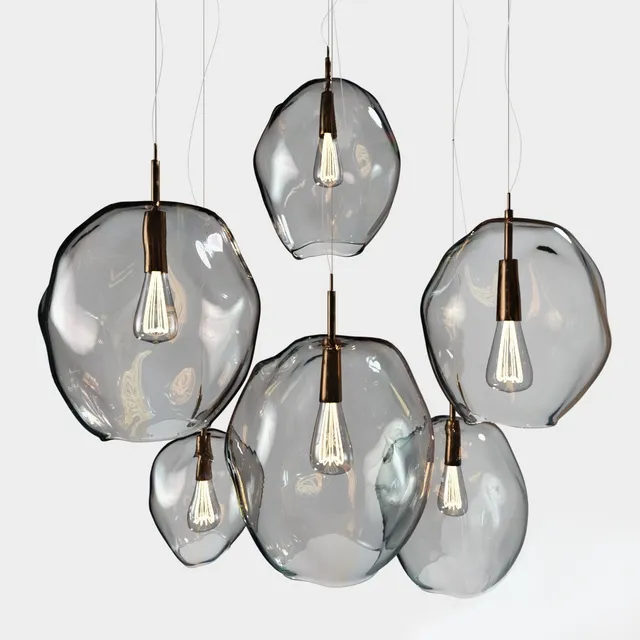 lighting - Branching Bubble Dark Silver 3D Model